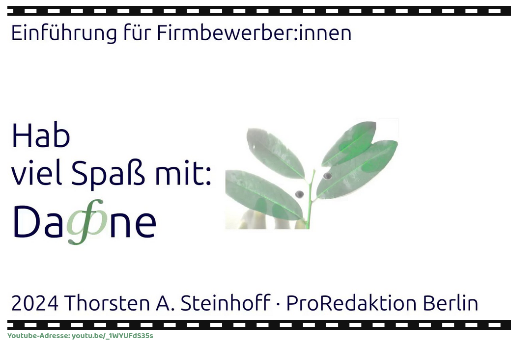 Screenshot des DaFne-Erklärvideos von Thorsten Steinhoff